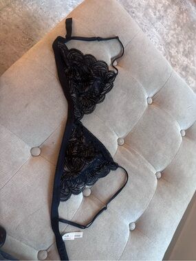 Talula Black Lace Triangle Bralette